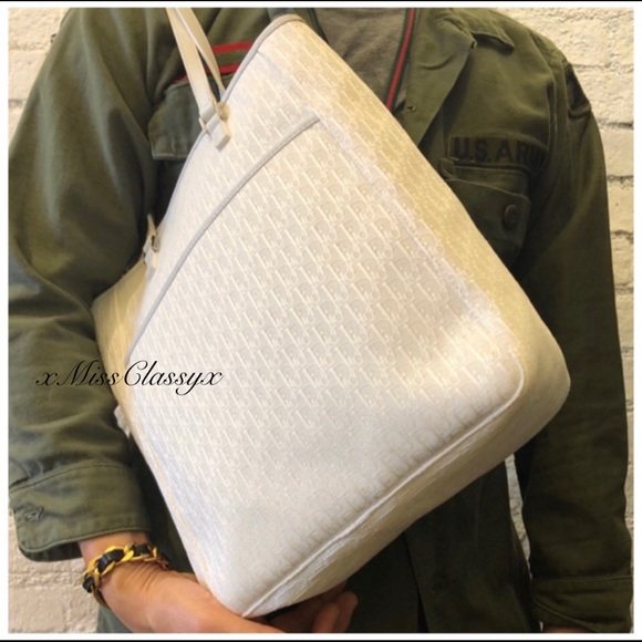 ✨Authentic Christian Dior Diorissimo Trotter Monogram Tote Shoulder Bag - Picture 1 of 12